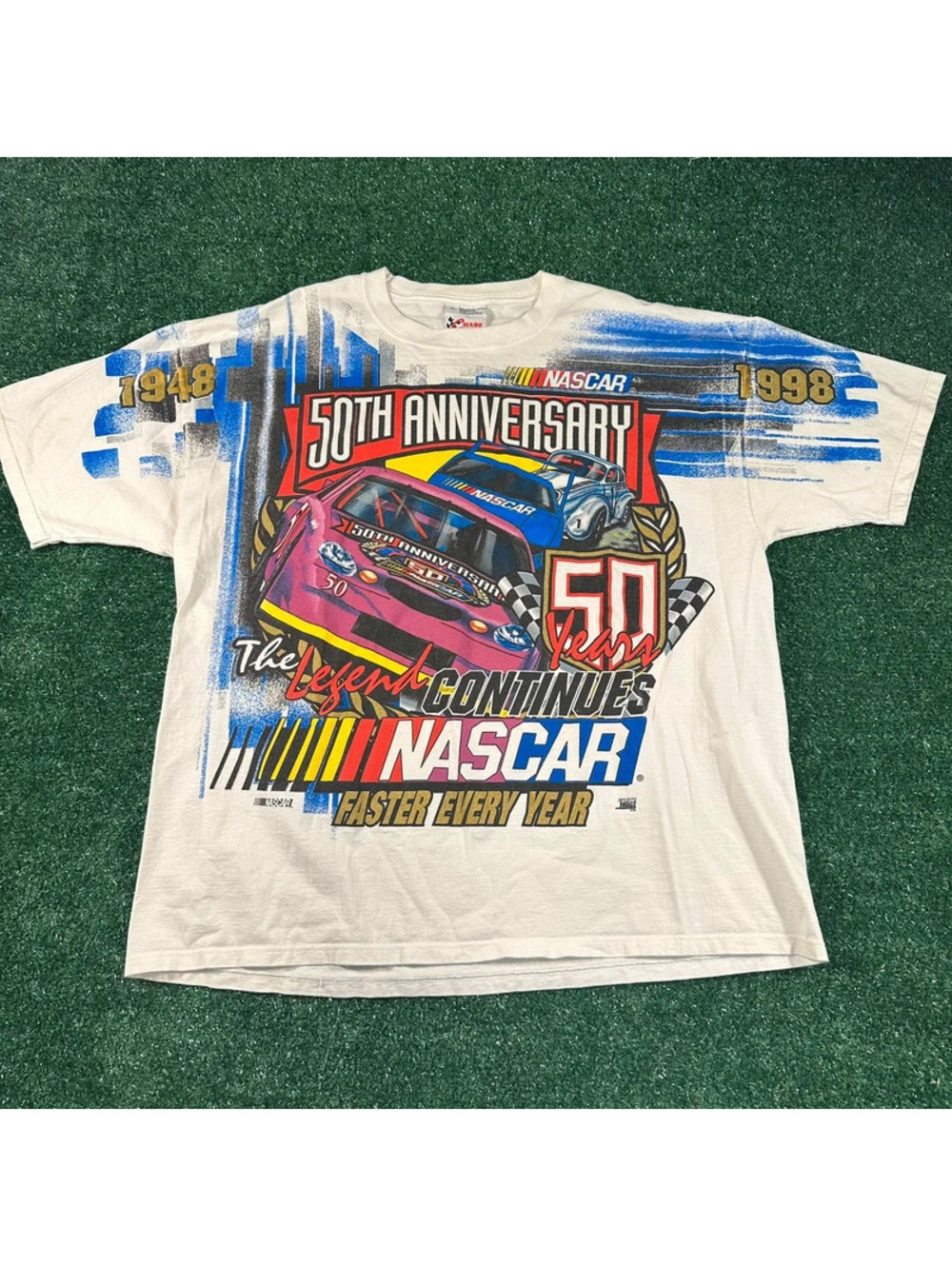 Vintage Chase Authentics 1998 NASCAR 50th Anniv. T-Shirt size xl